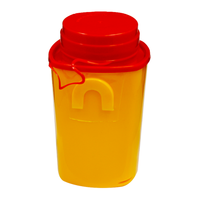 Емкость-контейнер для сбора острого инструментария класс Б (желтый)